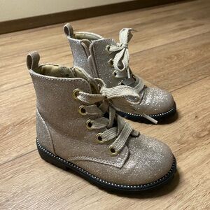 Toddler gold shimmer boots
